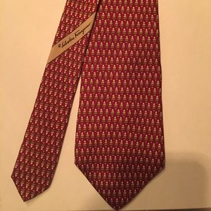 Ferragamo Red “Christmas Tree” Tie- AUTHENTIC